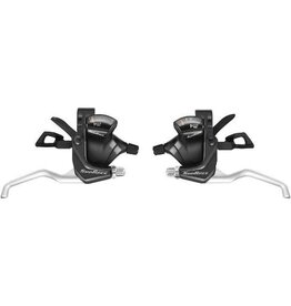 SunRace SunRace M406 ST Trigger Brake/Shift Lever Set - 3x7-Speed, For V-Brakes, Black/Silver