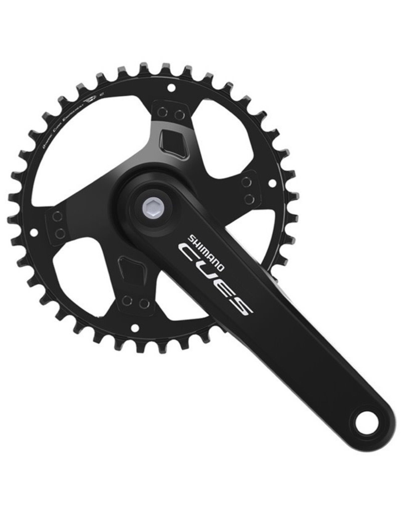 Shimano Shimano CUES FC-U4000-1 Crankset - 175mm, 9/10/11-Speed, 32t, Riveted, Square Taper JIS Spindle Interface, Black