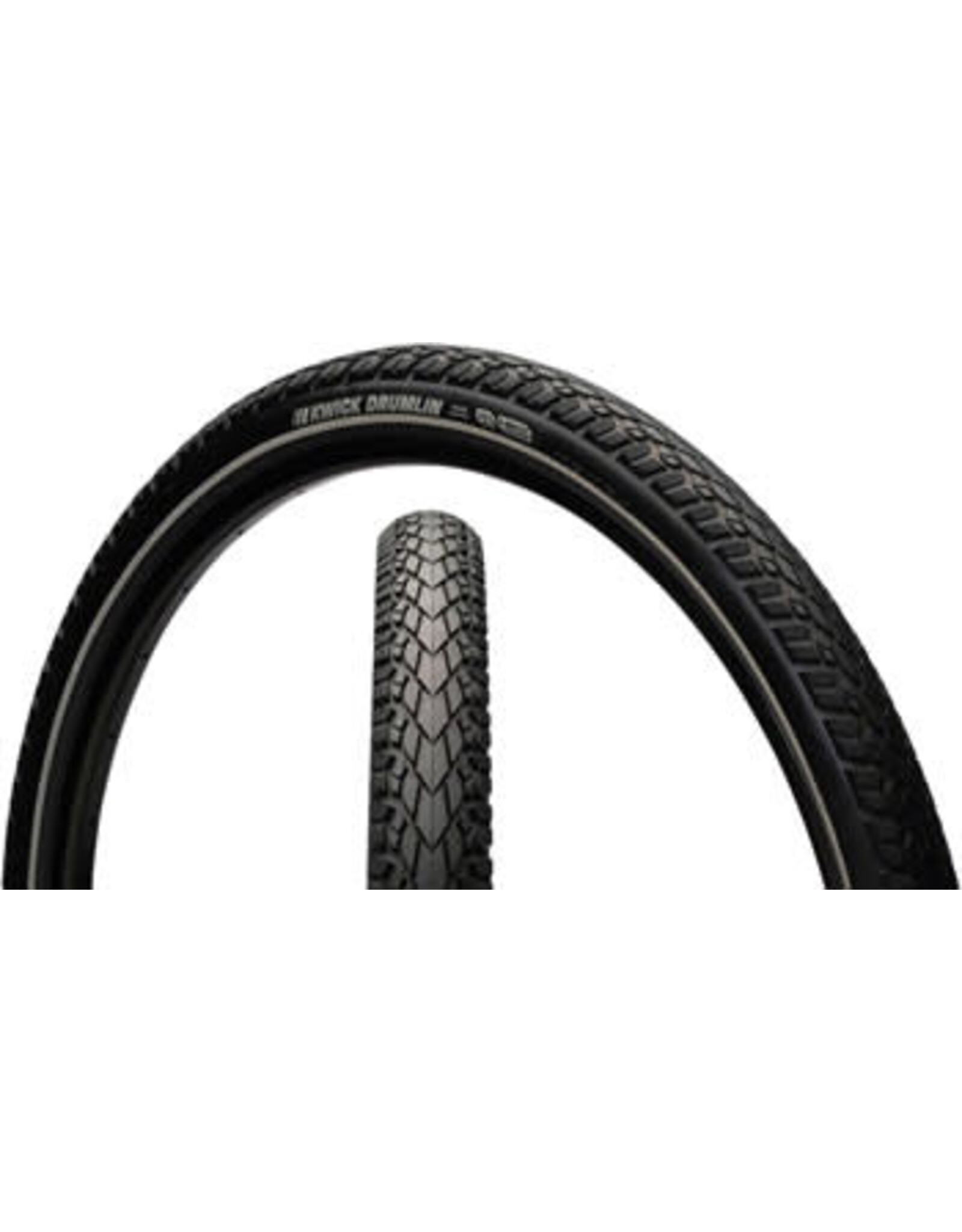 KENDA Kenda Kwick Drumlin Tire - 700 x 50, Clincher, Wire, Black/Reflective, 60tpi