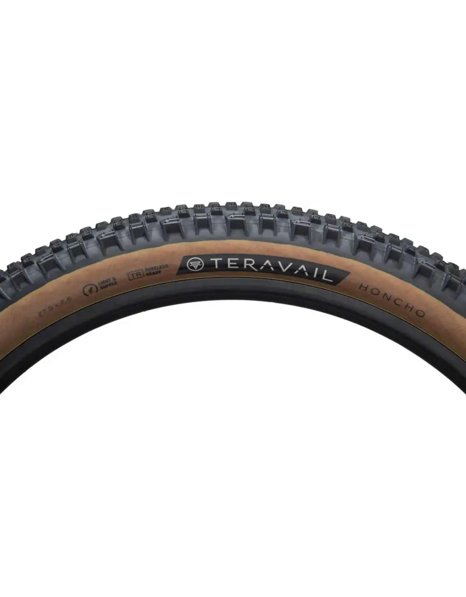 Teravail Teravail Honcho Tire - 27.5 x 2.6, Tubeless, Folding, Tan, Durable, Grip Compound