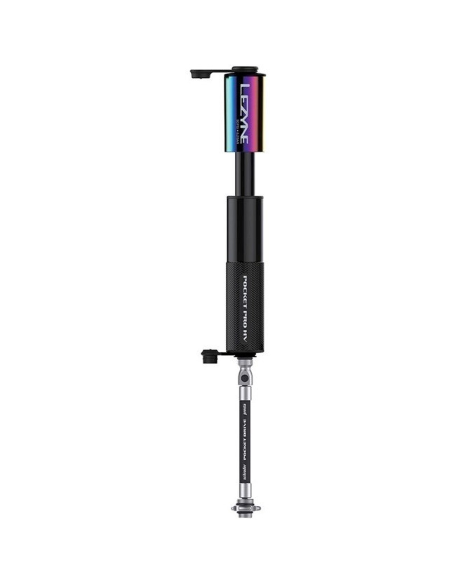Lezyne Lezyne Pocket Drive Pro HV Mini Pump - Aluminium, 90psi,  Presta/Schrader, With Mount, Neo/Black
