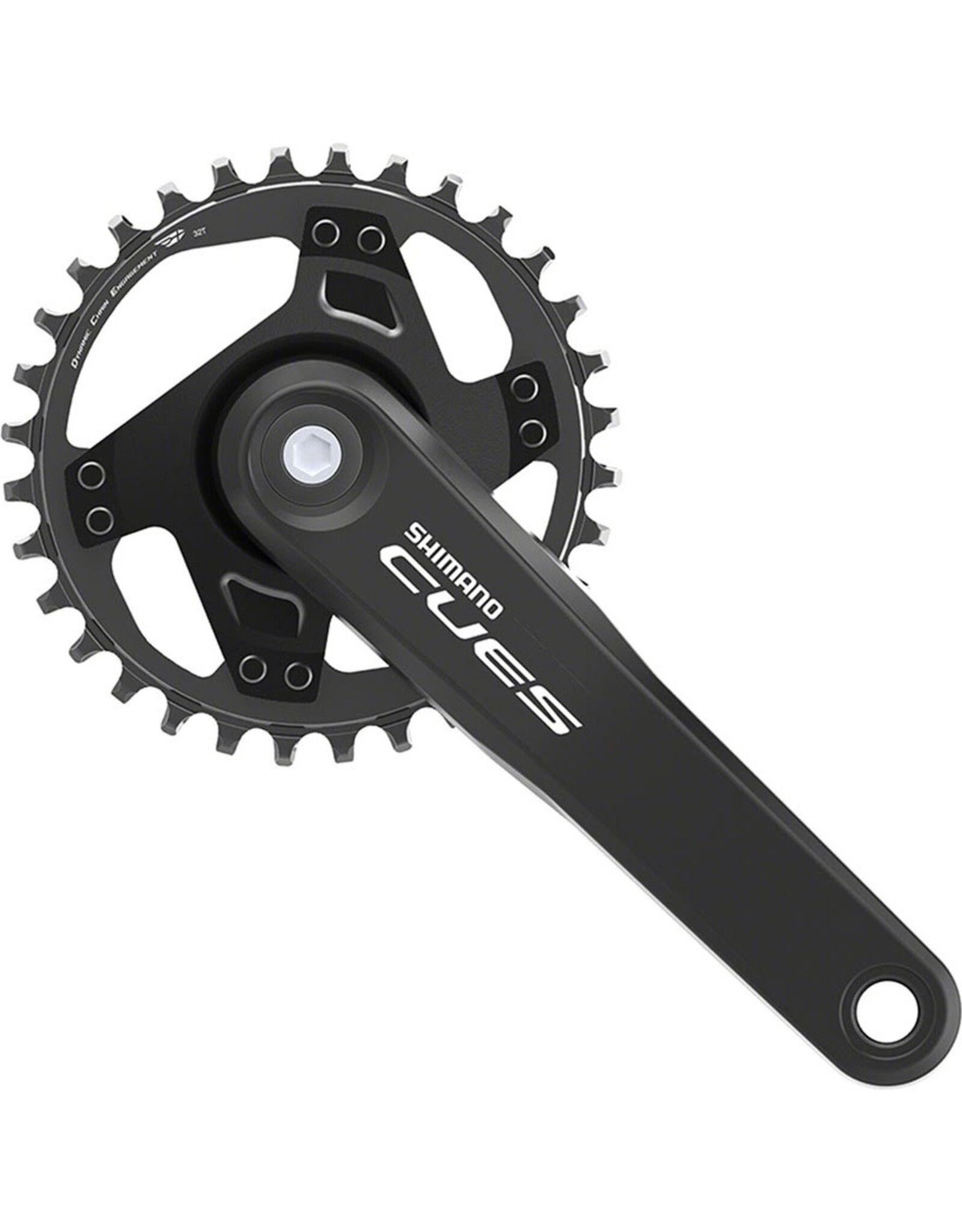 Shimano Shimano CUES FC-U4000-1 Crankset - 170mm, 9/10/11-Speed, 32t, Riveted, Square Taper JIS Spindle Interface, Black