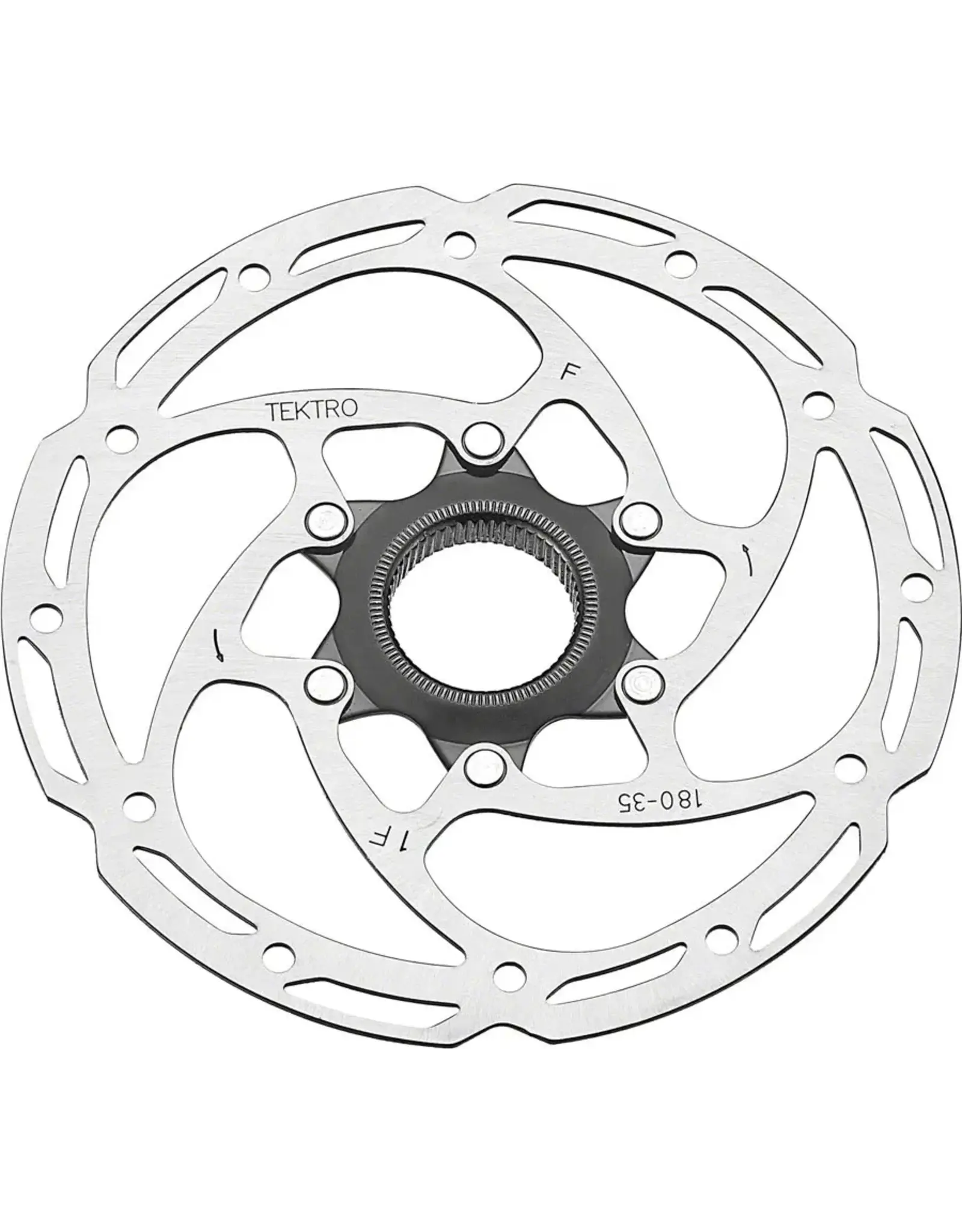 Tektro Tektro TR-35 Disc Brake Rotor - 180mm, Center-Lock, 1.8mm Thickness, Silver