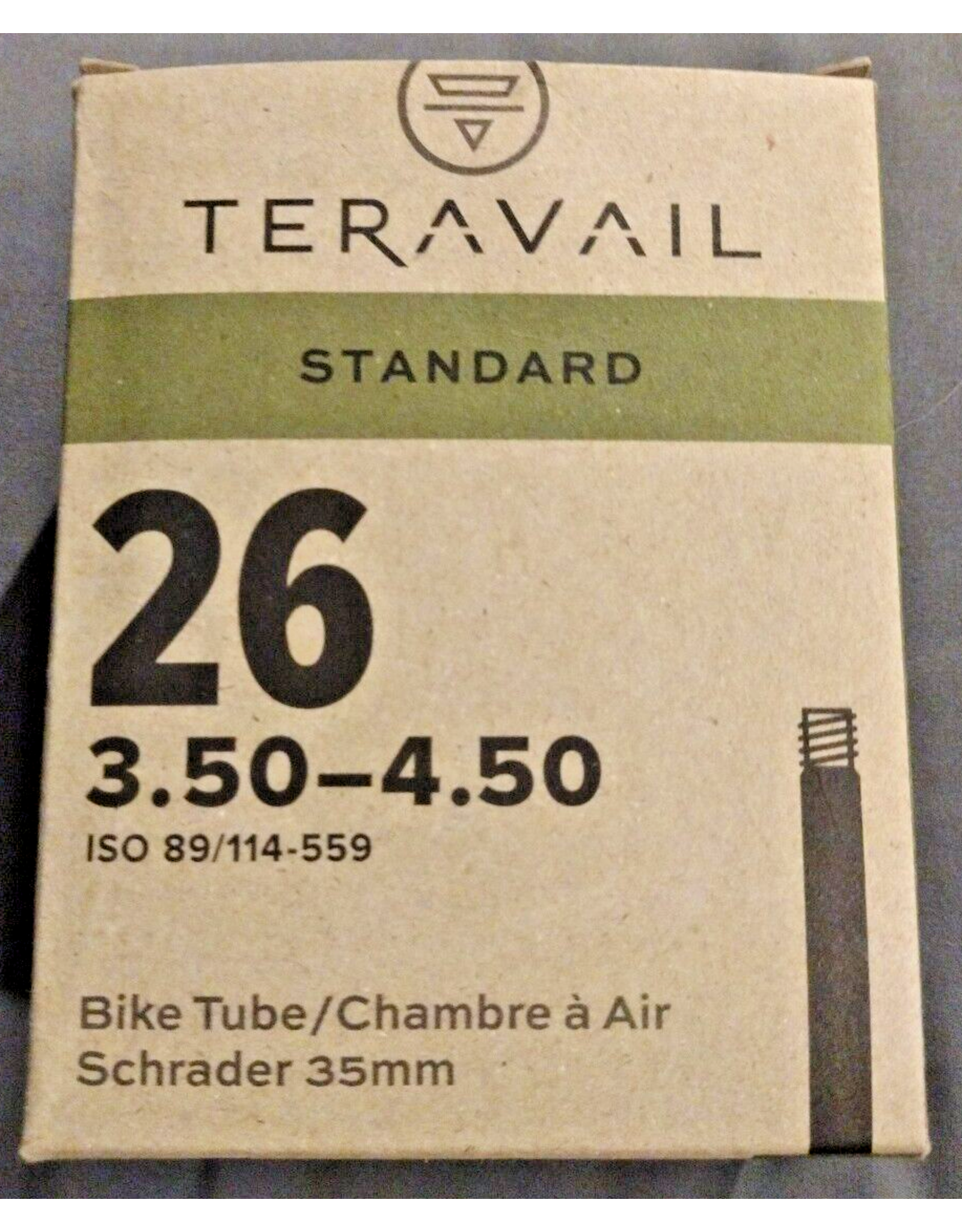 Teravail Teravail Standard Tube - 26 x 3.5 - 4.5, 35mm Schrader Valve