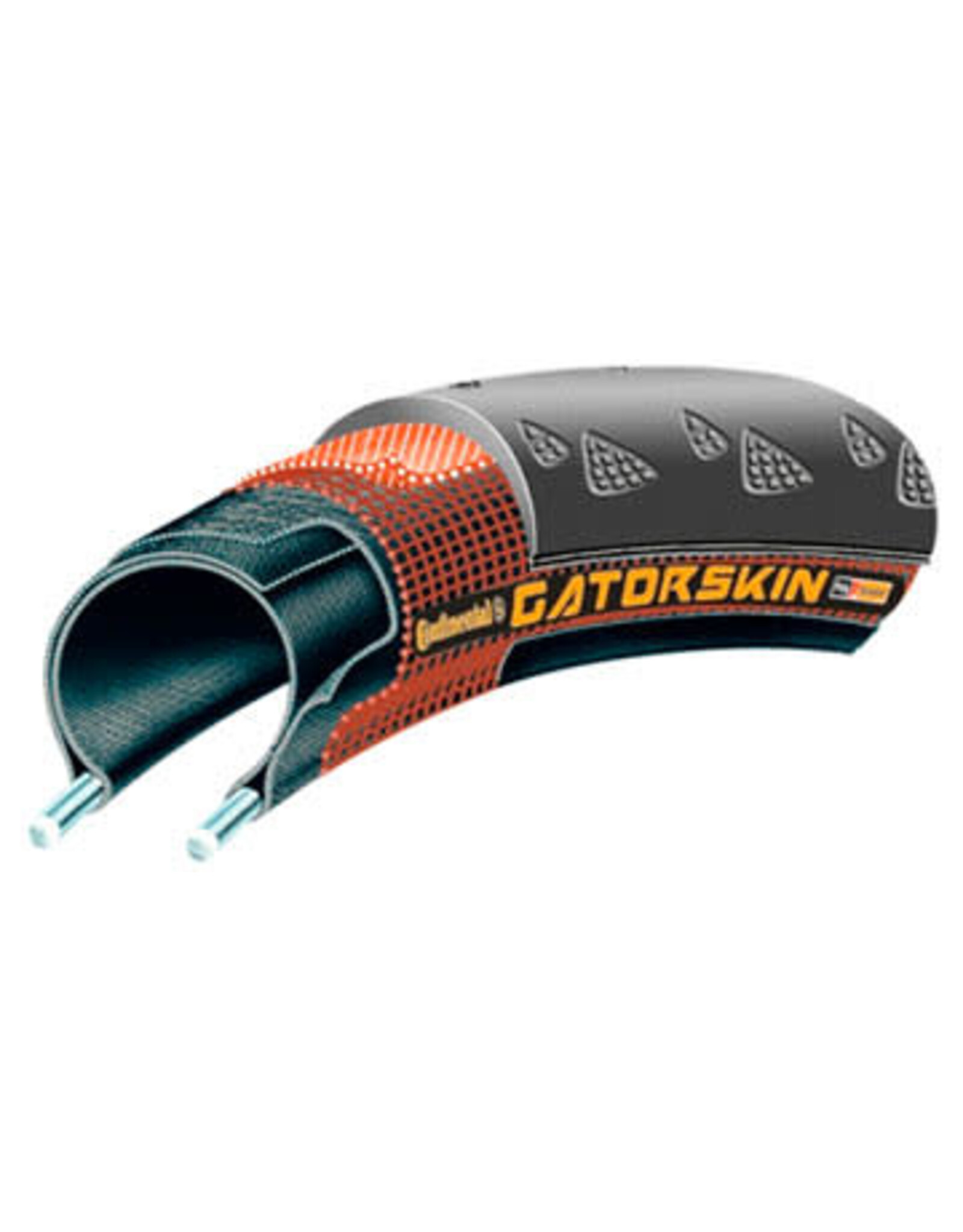 Continental Continental Gatorskin Tire - 650c x 23, Clincher, Wire, Black, PolyX Breaker
