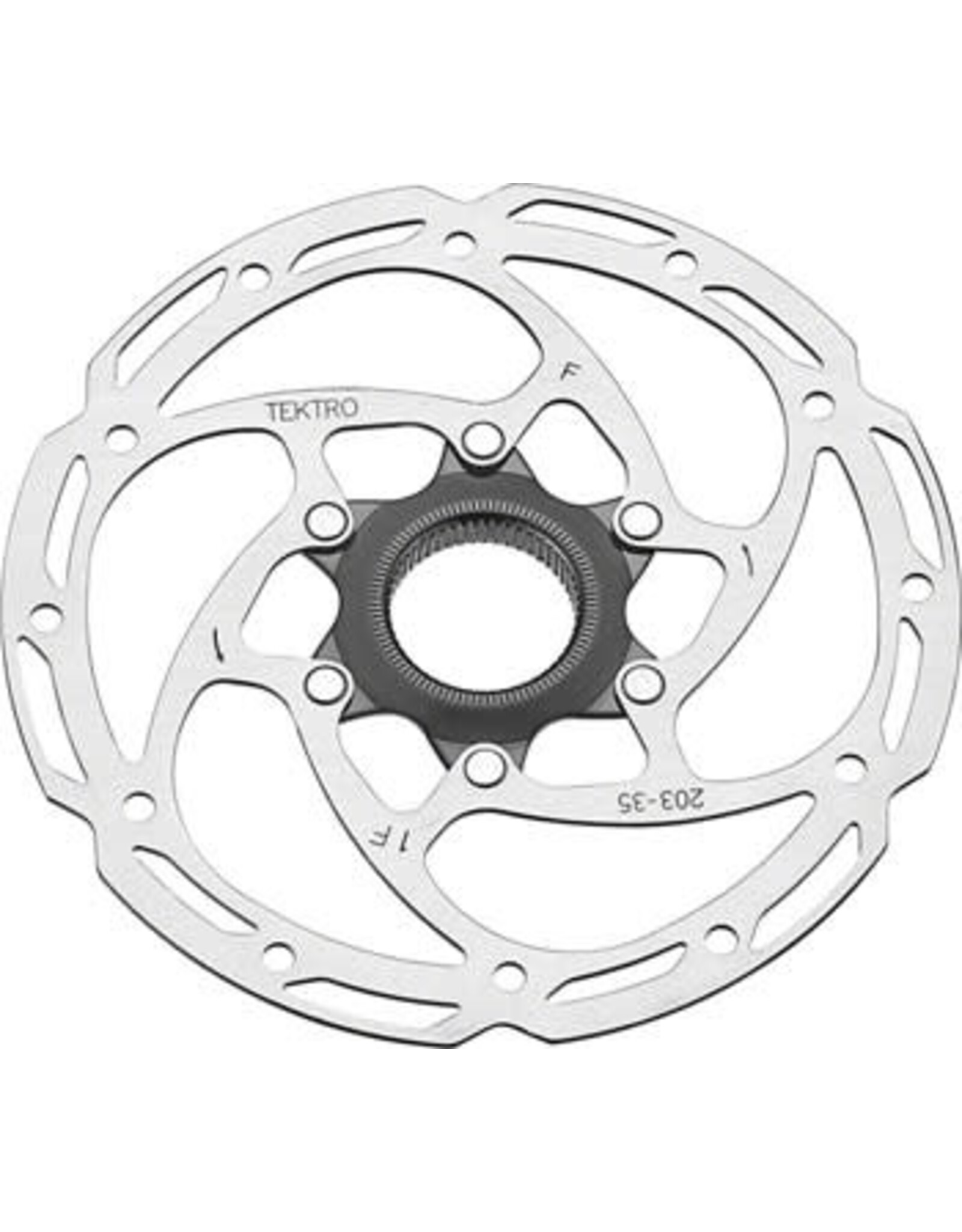 Tektro Tektro TR-35 Disc Brake Rotor - 203mm, Center-Lock, 1.8mm Thickness, Silver