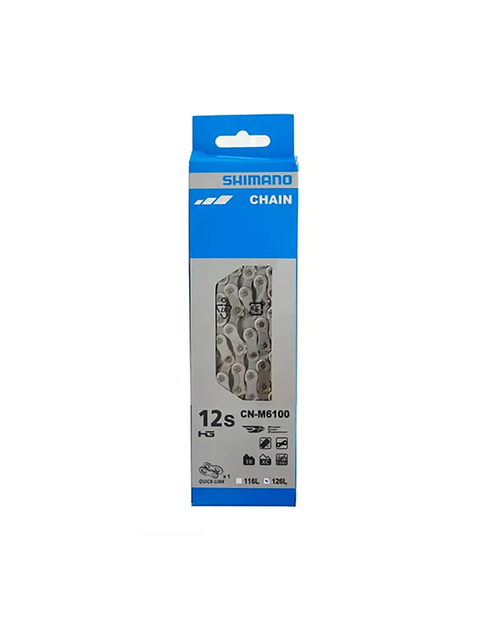 Shimano Shimano Deore CN-M6100 Chain - 12-Speed, 126 Links, Silver, Hyperglide+