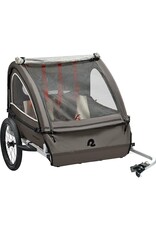 Retrospec Rover Plus Bike Trailer 2 Passenger- Basalt