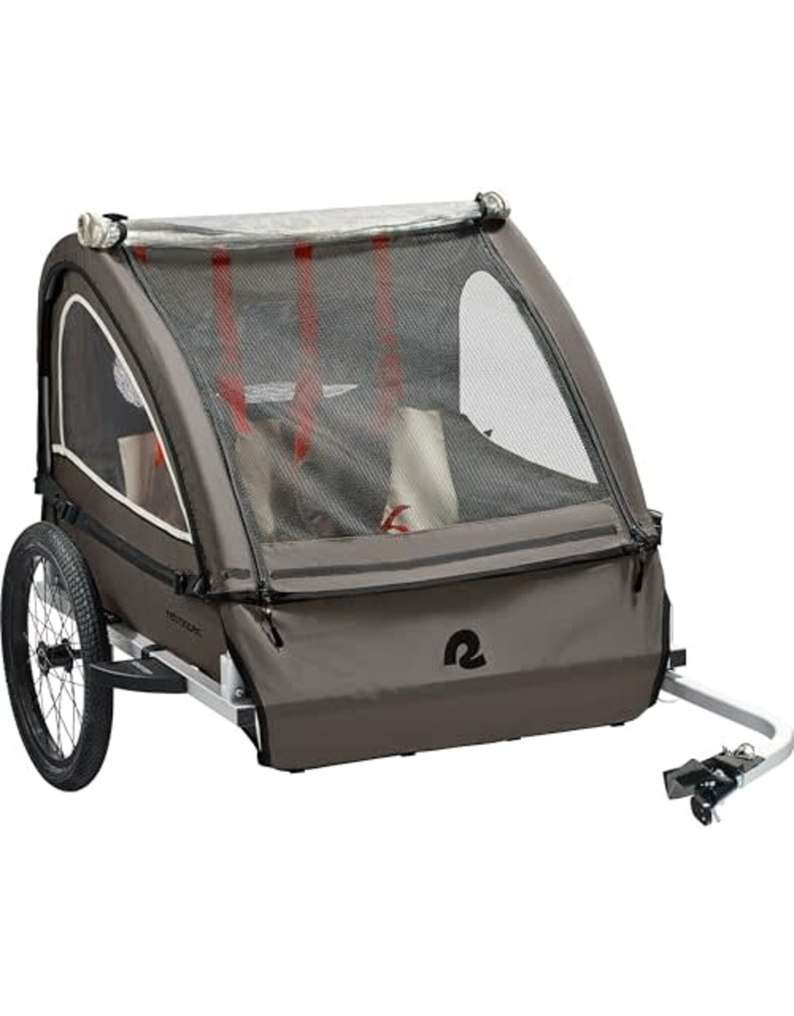 Retrospec Rover Plus Bike Trailer 2 Passenger- Basalt
