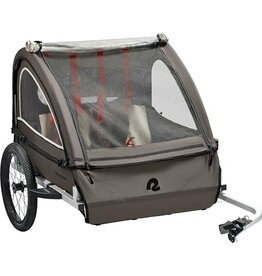 Retrospec Rover Plus Bike Trailer 2 Passenger- Basalt