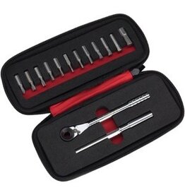 Prestacycle Prestacycle T-Handle Ratchet Deluxe 3-Way Ratchet and T-Handle Tool Kit, 12 Piece Bit Set