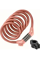 Retrospec Retrospec Grizzly combo cable lock 12mm matte blush