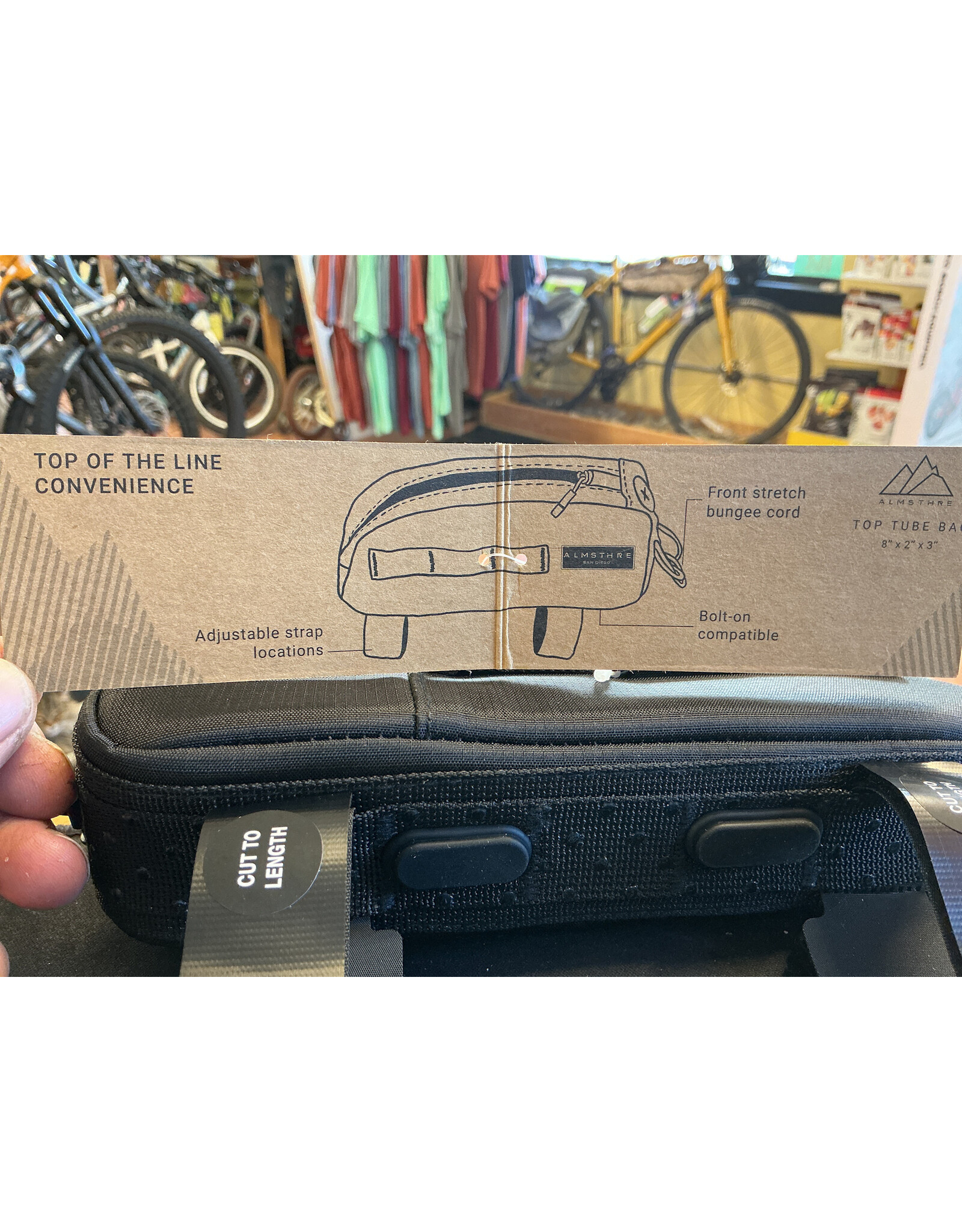 Almsthre Almsthre Top Tube Bag- Midnight Black
