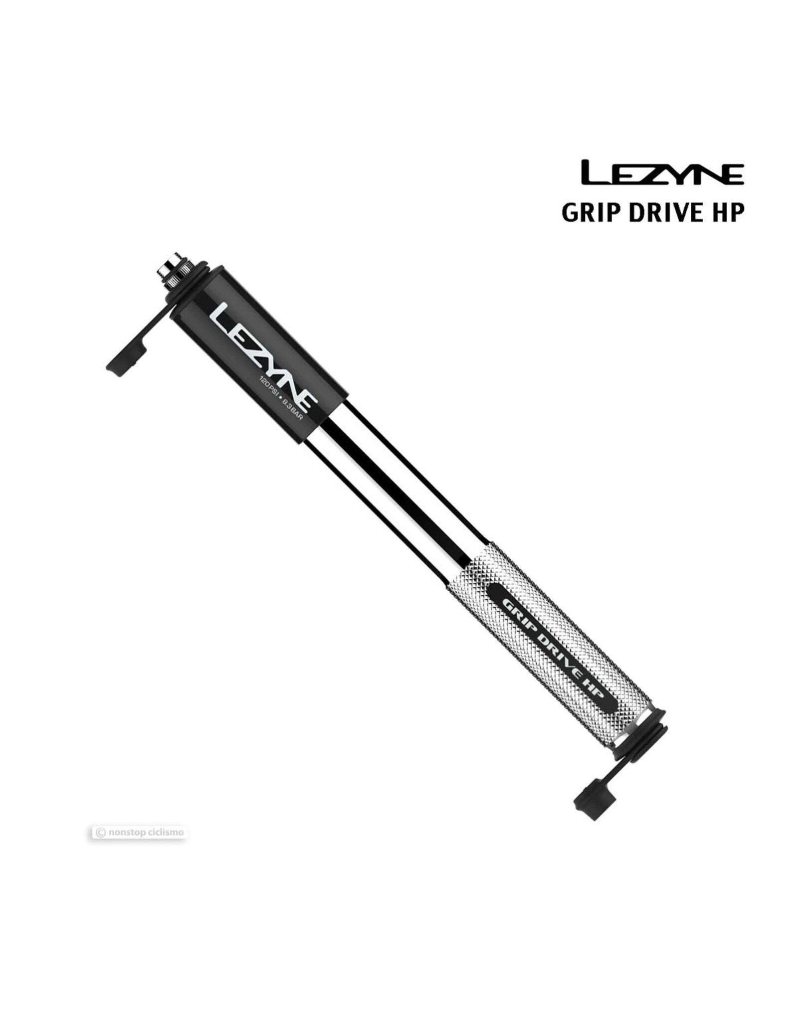 Lezyne Lezyne Grip Drive HP Hand Pump, Silver Medium