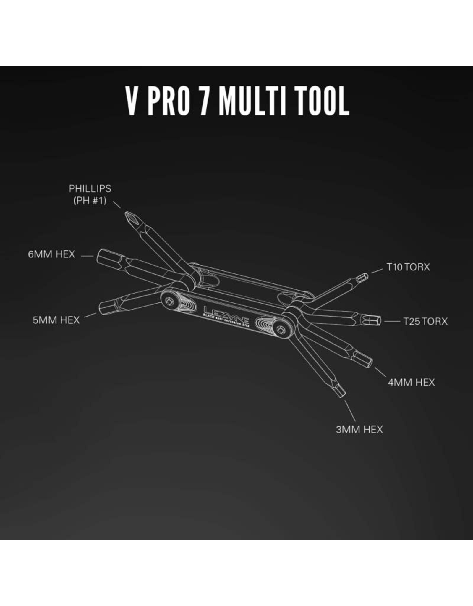 Lezyne Lezyne V PRO 7-Function Multi Tool, Black