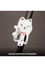 PDW Portland Design Works Lucky Cat Water Bottle Cage: White Cat