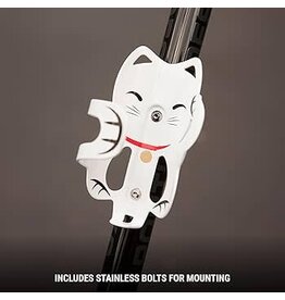 PDW Portland Design Works Lucky Cat Water Bottle Cage: White Cat