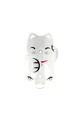 PDW Portland Design Works Lucky Cat Water Bottle Cage: White Cat