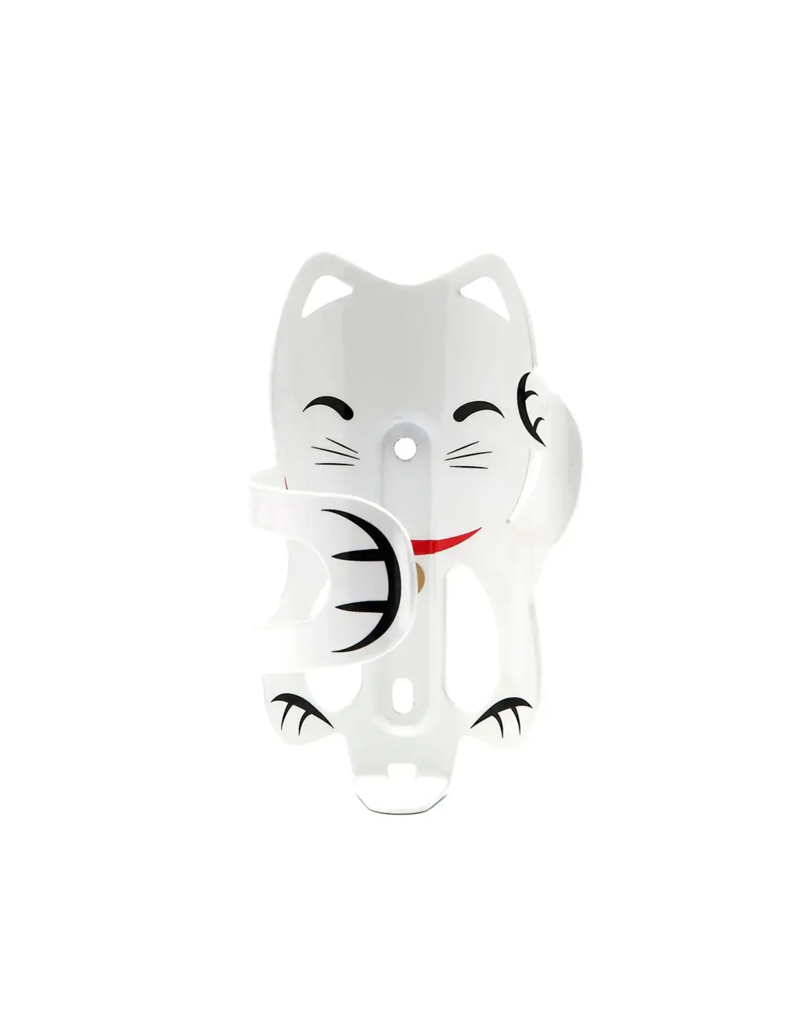 PDW Portland Design Works Lucky Cat Water Bottle Cage: White Cat