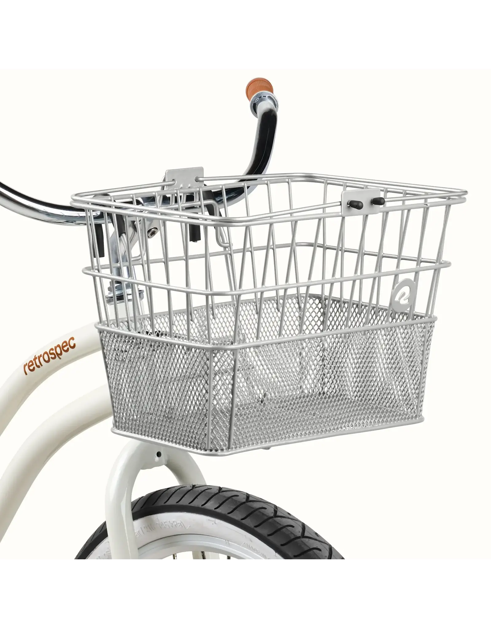 Retrospec Retrospec Apollo Bike Basket, steel- Silver