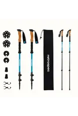 Retrospec Retrospec Solstice Trekking Poles Cork Grip- Polar Blue