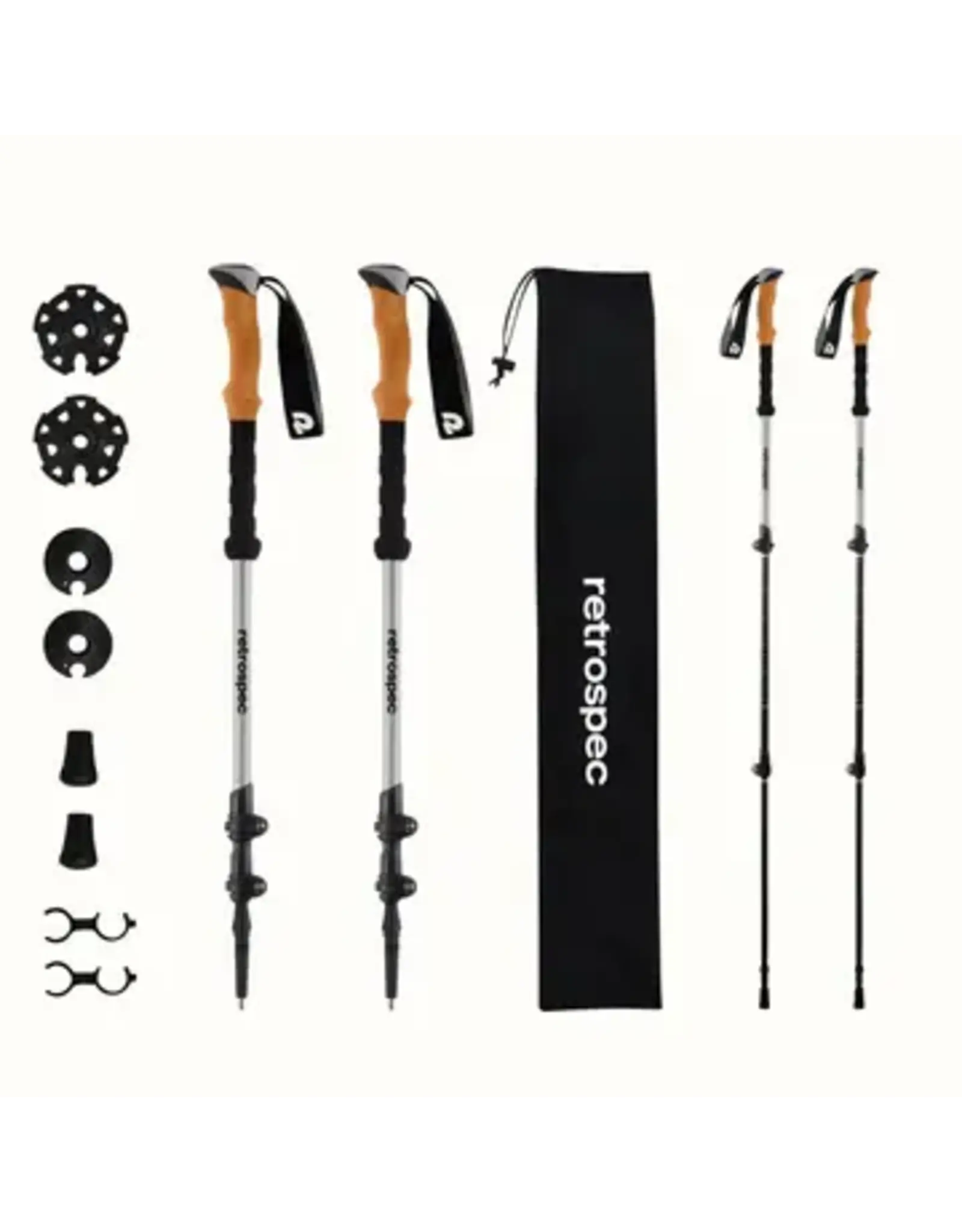 Retrospec Retrospec Solstice Trekking Poles Cork Grip- Slate