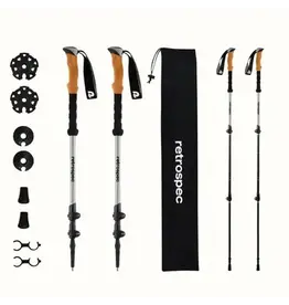 Retrospec Retrospec Solstice Trekking Poles Cork Grip- Slate