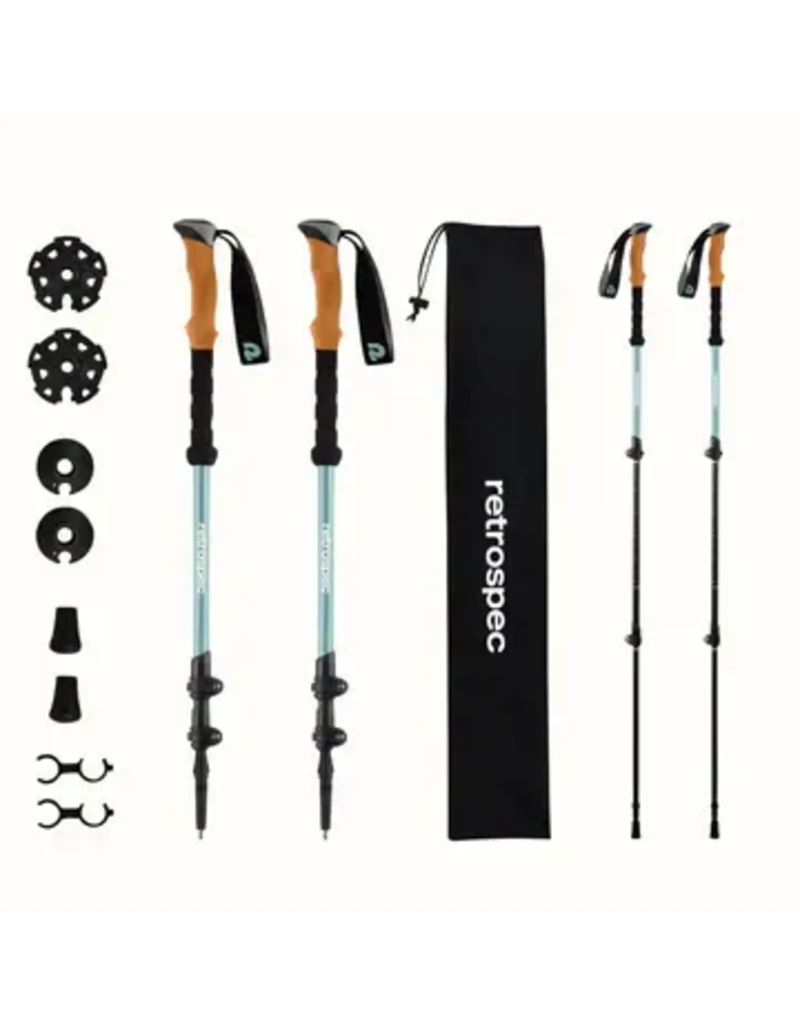 Retrospec Retrospec Solstice Trekking Poles Cork Grip- Winter Mint