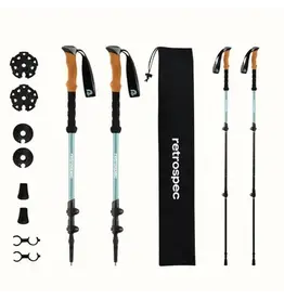 Retrospec Retrospec Solstice Trekking Poles Cork Grip- Winter Mint