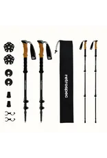 Retrospec Retrospec Solstice Trekking Poles Cork Grip- Matte Black
