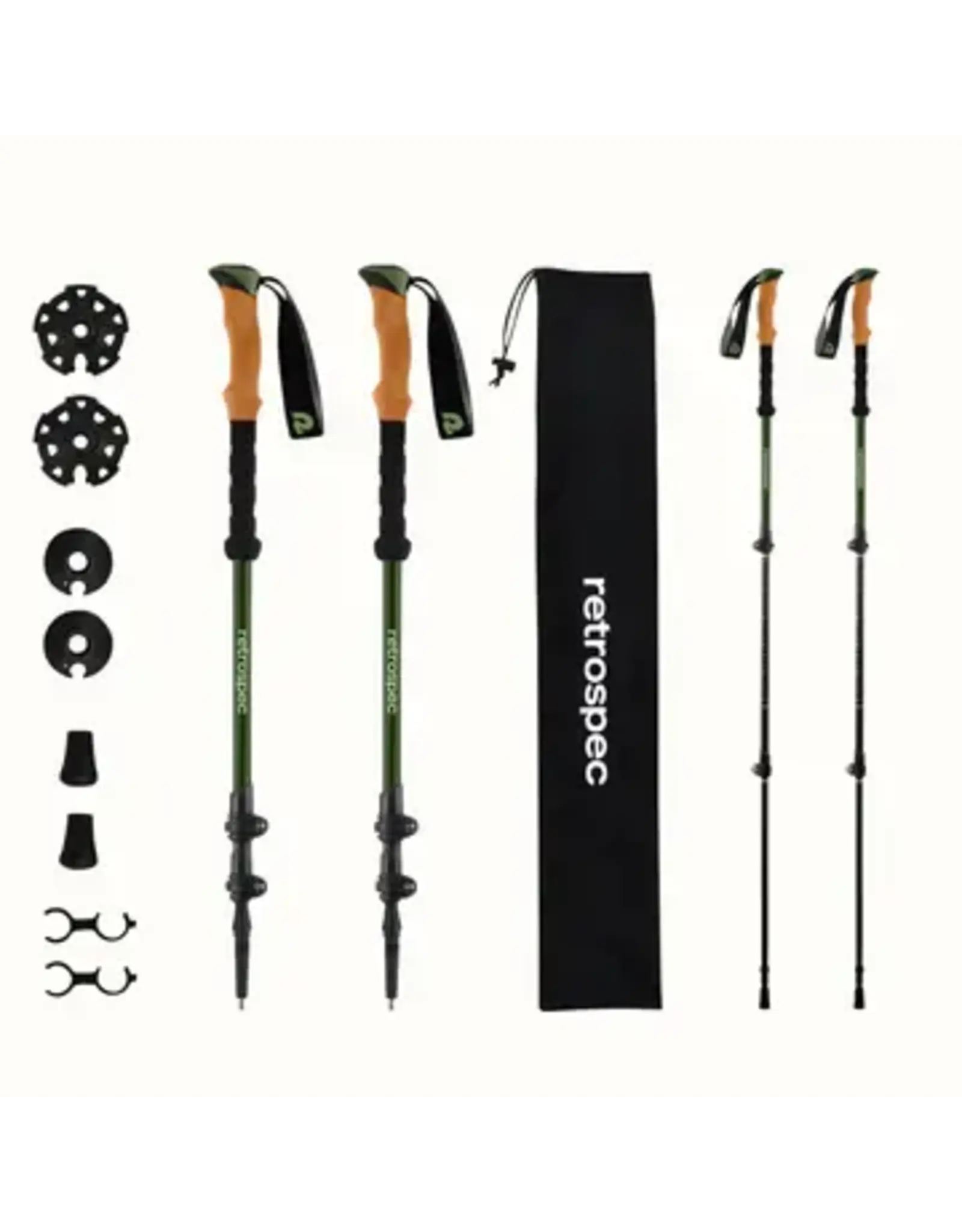 Retrospec Retrospec Solstice Trekking Poles Cork Grip- Matte Forest