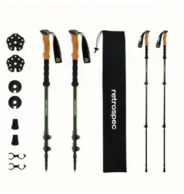 Retrospec Retrospec Solstice Trekking Poles Cork Grip- Matte Forest