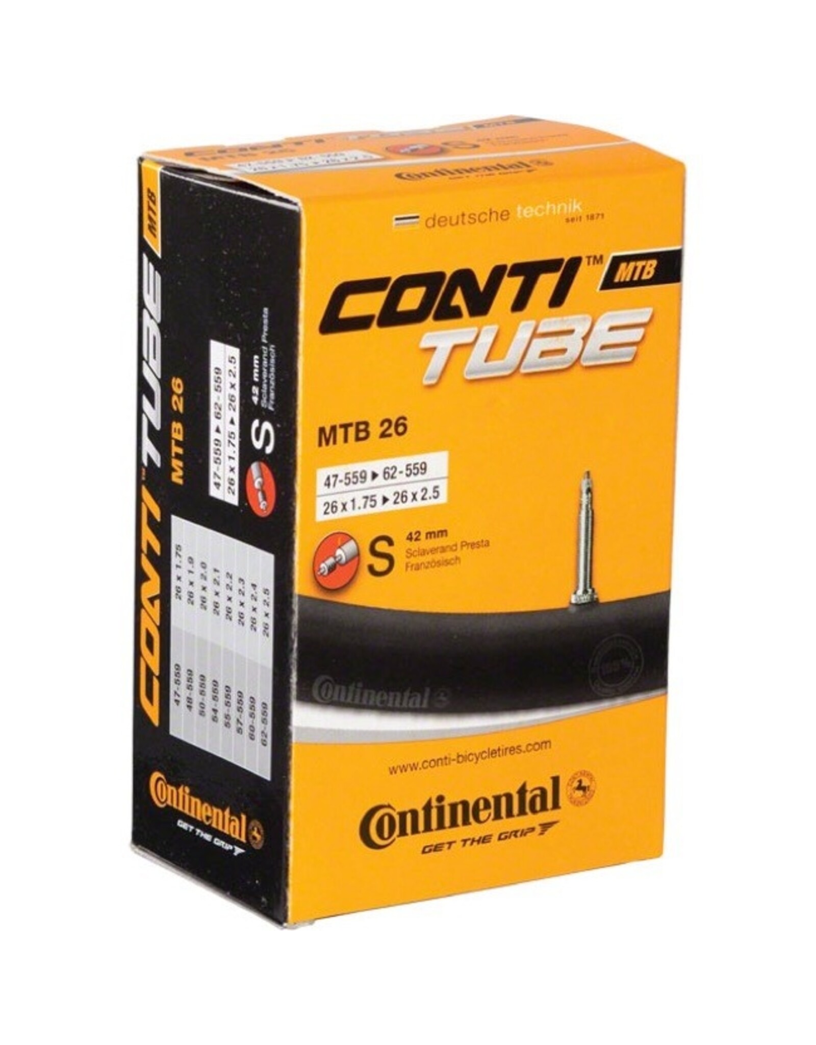 Continental Continental Standard Tube - 29 x 1.75 - 2.5, 60mm Presta Valve