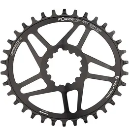 Wolf Tooth Wolf Tooth Elliptical Direct Mount Chainring - 34t, SRAM Direct Mount, Drop-Stop B, For SRAM 3-Bolt Boost Cranksets, 3mm Offset, Black