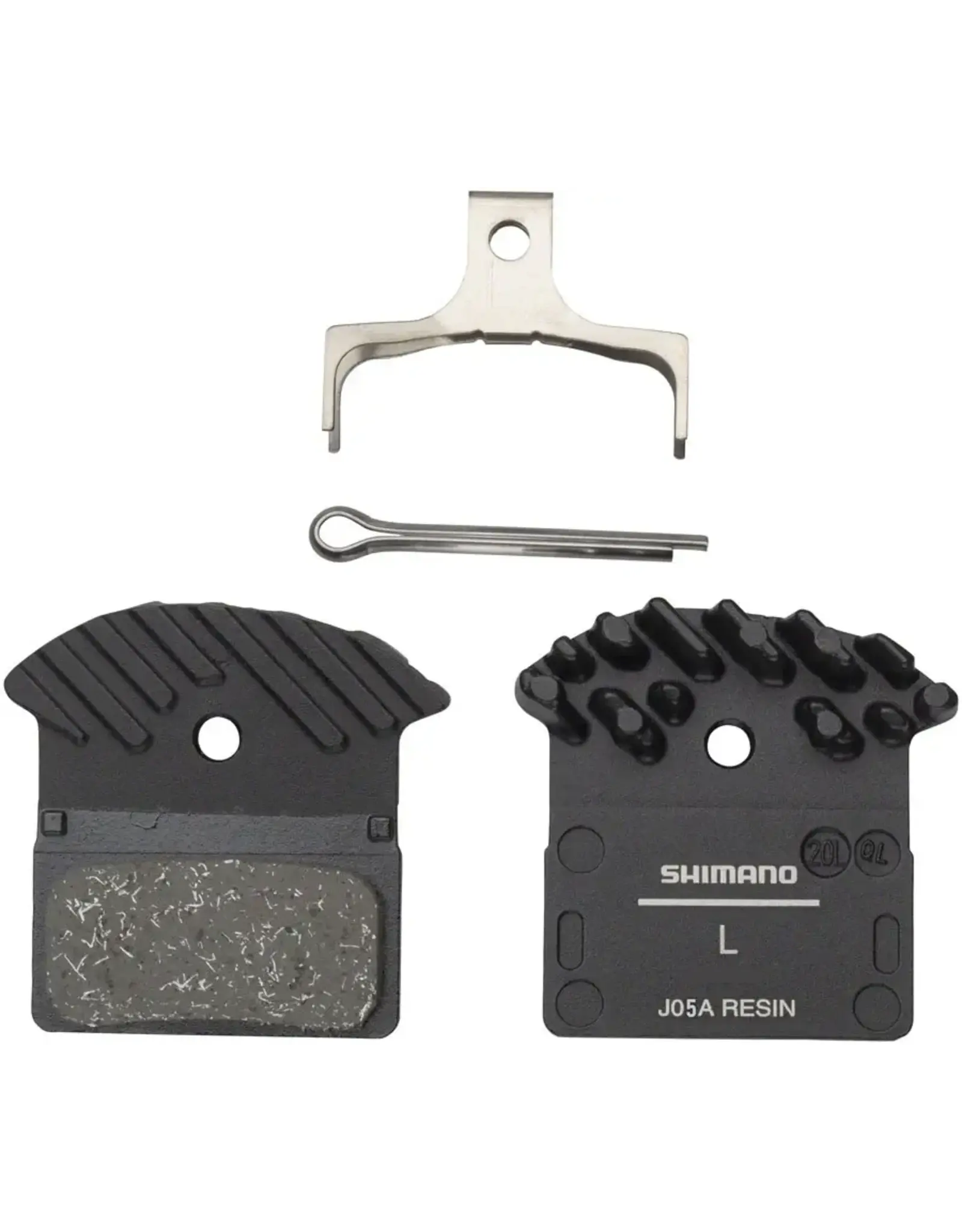 Shimano Shimano J05A-RF Disc Brake Pad and Spring - Resin Compound, Finned Aluminum Back Plate