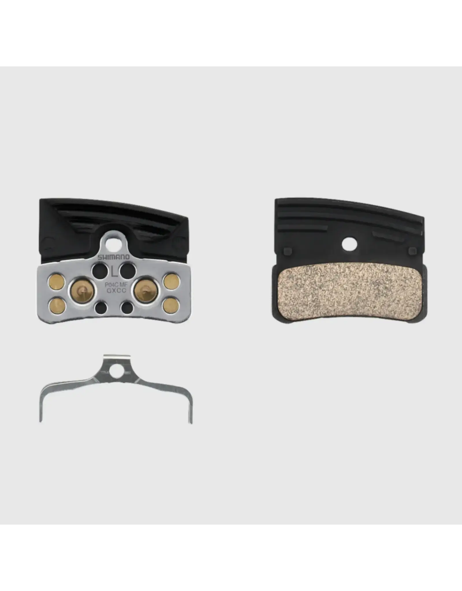 Shimano Shimano P04C-MF Disc Brake Pads and Springs - Metal Compound, Finned Aluminum and Stainless Steel Back Plate, One Pair