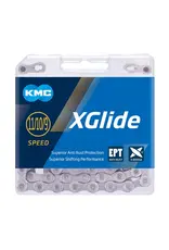 KMC KMC XGlide Chain - 9/10/11-Speed, 126L, Optimized for Shimano CUES Drivetrain, Gray