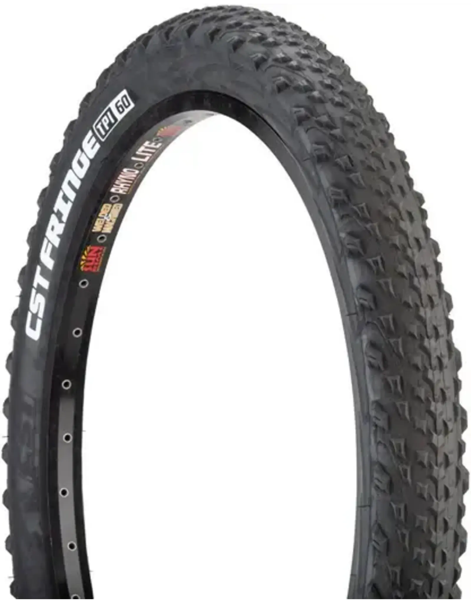 CST CST Fringe Tire - 24 x 2.8, Clincher, Wire, Black