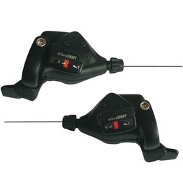 microSHIFT microSHIFT TS71 Thumb Tap Shifter Set, 9-Speed, Triple, Optical Gear Indicator, Shimano Compatible