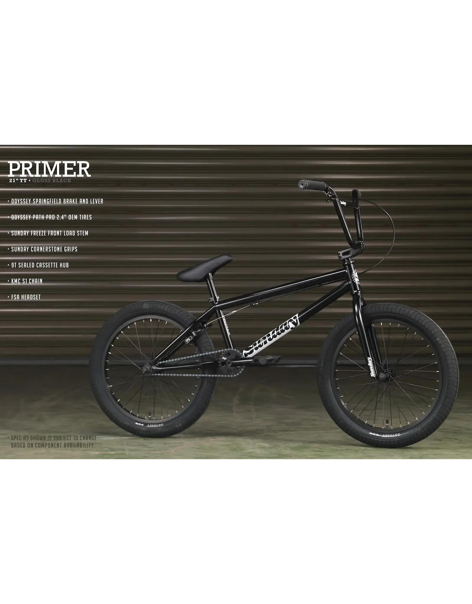 Sunday Bikes Sunday Primer 21” - Gloss Black