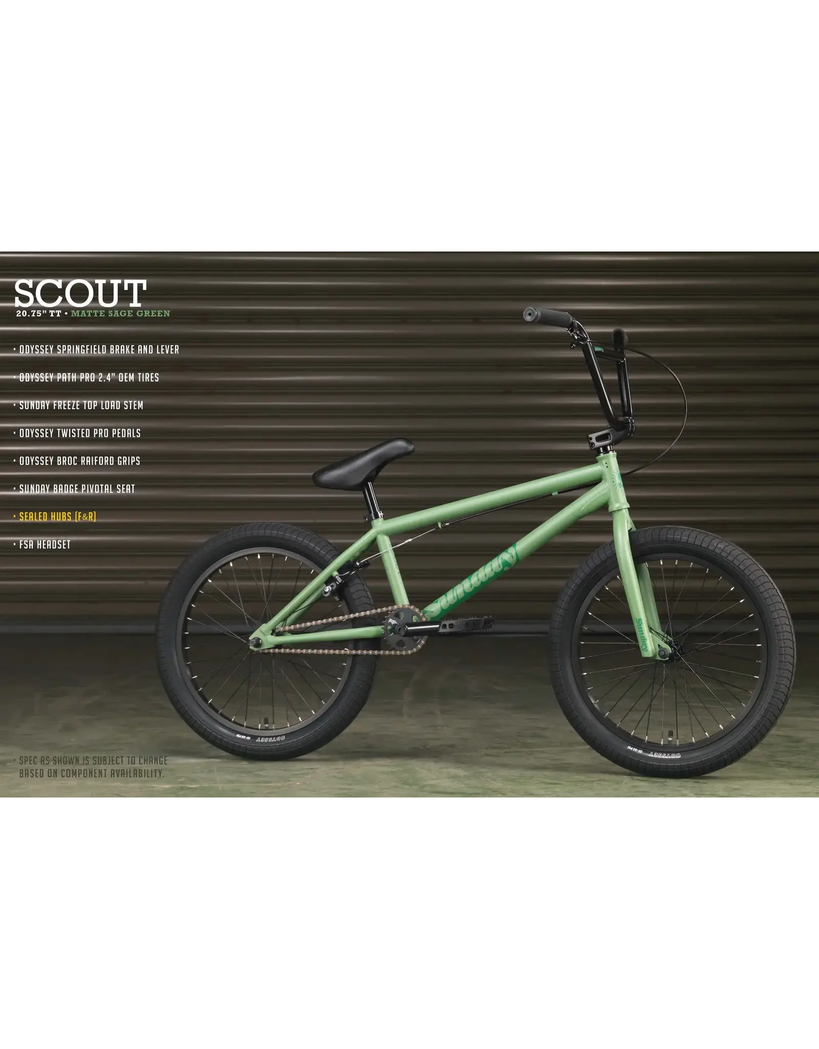 Sunday Bikes Sunday Scout 20.75” - Matte Sage Green
