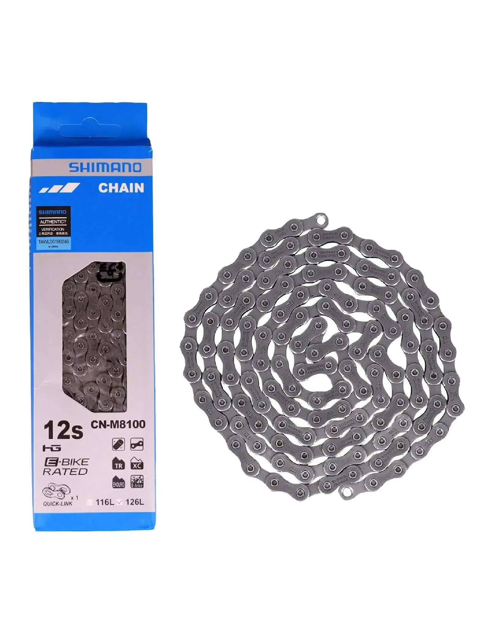 Shimano Shimano XT CN-M8100 Chain - 12-Speed, 138 Links, Silver