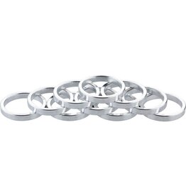 Problem Solvers Headset Spacer - 28.6, 5mm, Aluminum, Silver, each