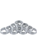 Problem Solvers Headset Spacer - 25.4, 10mm, Aluminum, Silver, each