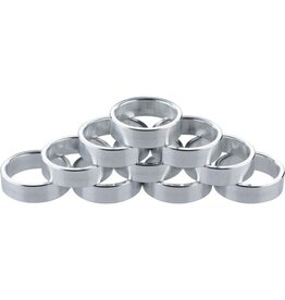 Problem Solvers Headset Spacer - 25.4, 10mm, Aluminum, Silver, each