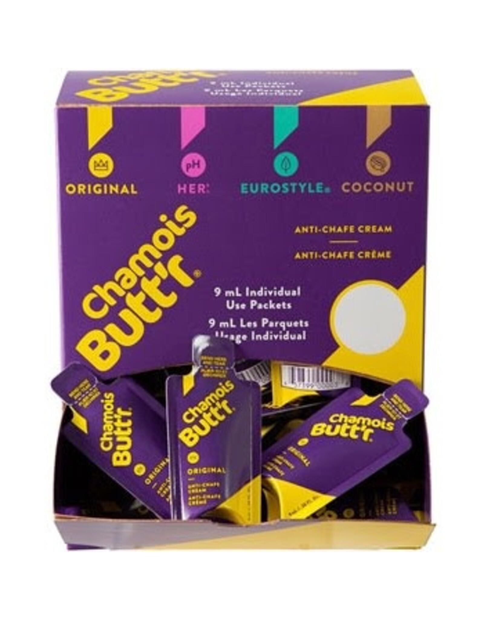 Chamois Butt'r Chamois Butt'r Original - 75 - 9ml/.3oz Packets Feeder POP Box