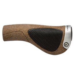 Ergon Ergon GP1 BioKork Grips - Lock-On, Large, Black/Tan