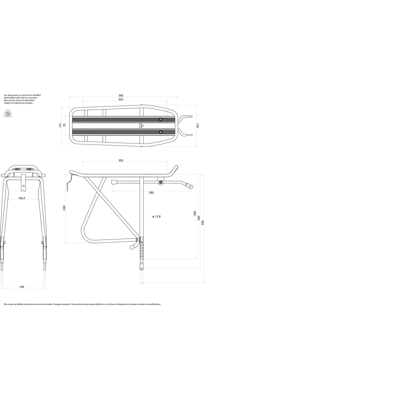 Axiom Axiom Journey Adjustable 2429  Rack