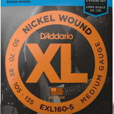 D'addario D'addario EXL160-5 Bass Strings Medium 50-135 Long Scale