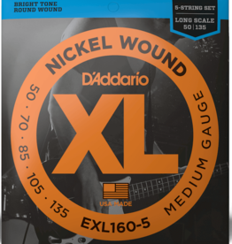 D'addario D'addario EXL160-5 Bass Strings Medium 50-135 Long Scale